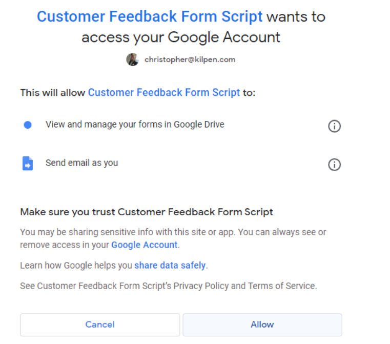 Google Form Screencap