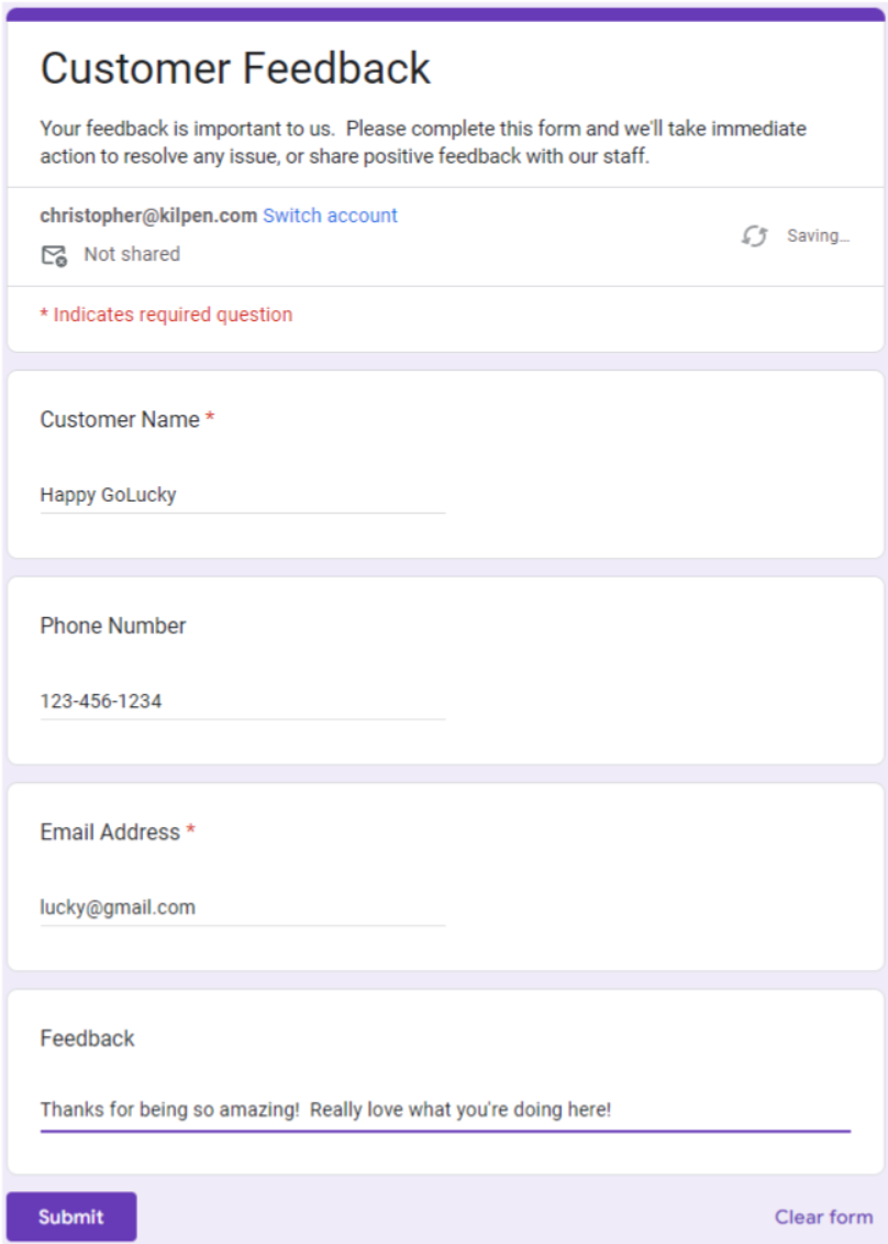 Google Form Screencap