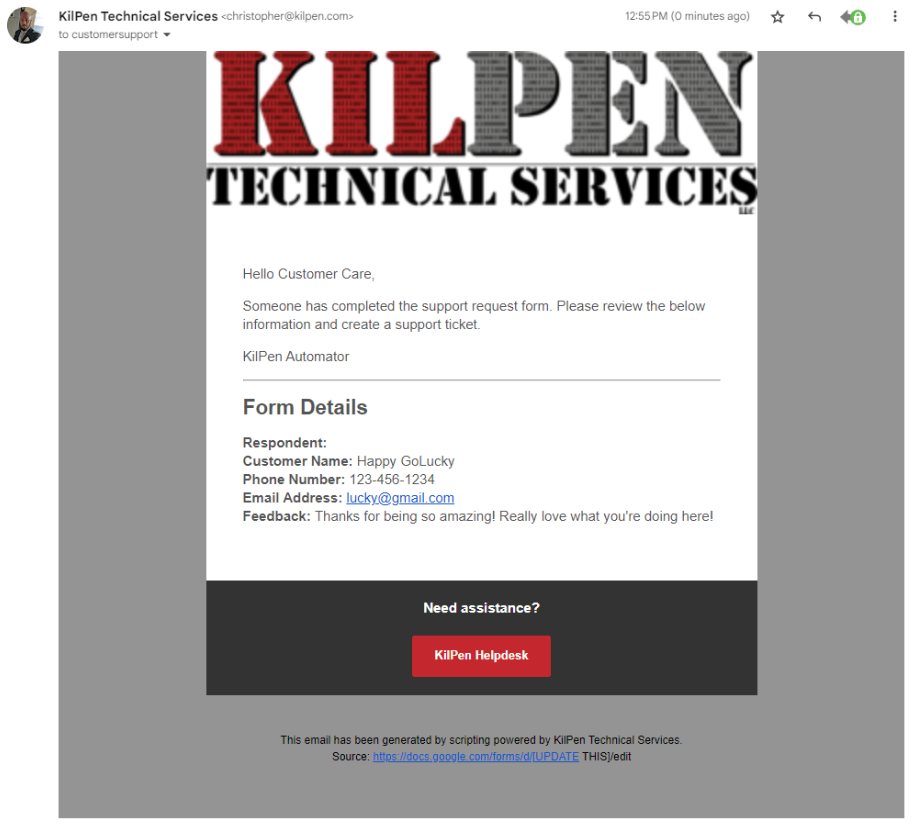 Google Form Screencap