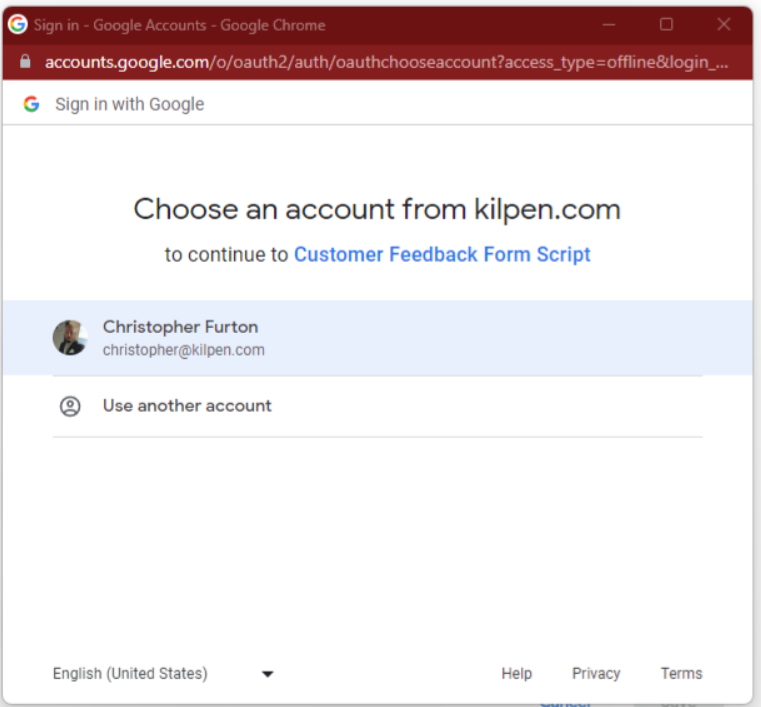 Google Form Screencap